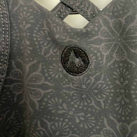 Marmot Women’s Strappy Athletic Patterned Tank Top  Black M - Picture 6 of 9